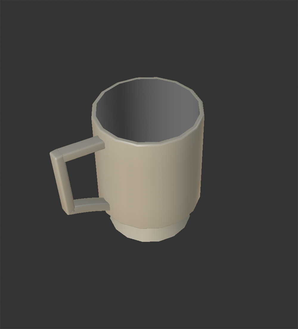 Model of the cup showing at the Top