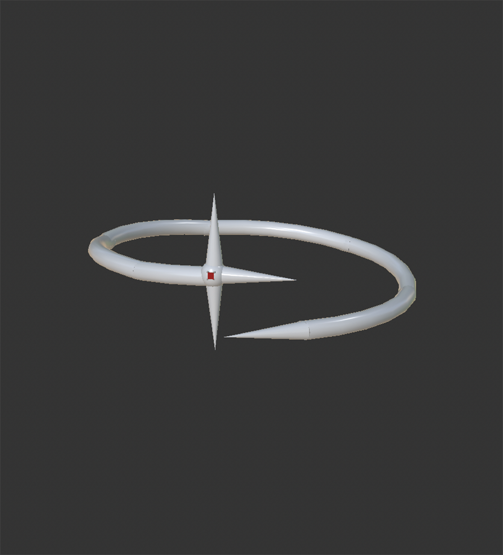 Model of the ring at the back