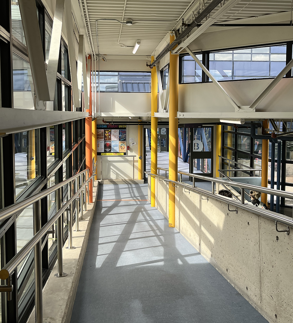 Sheridan College, slope near the bookstore