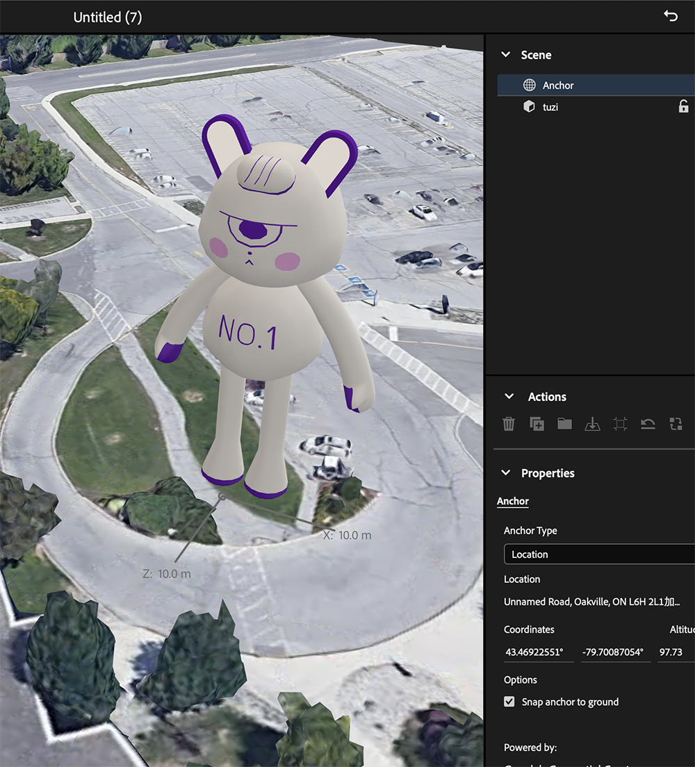 Testing to put my model in location anchor (rabbit)