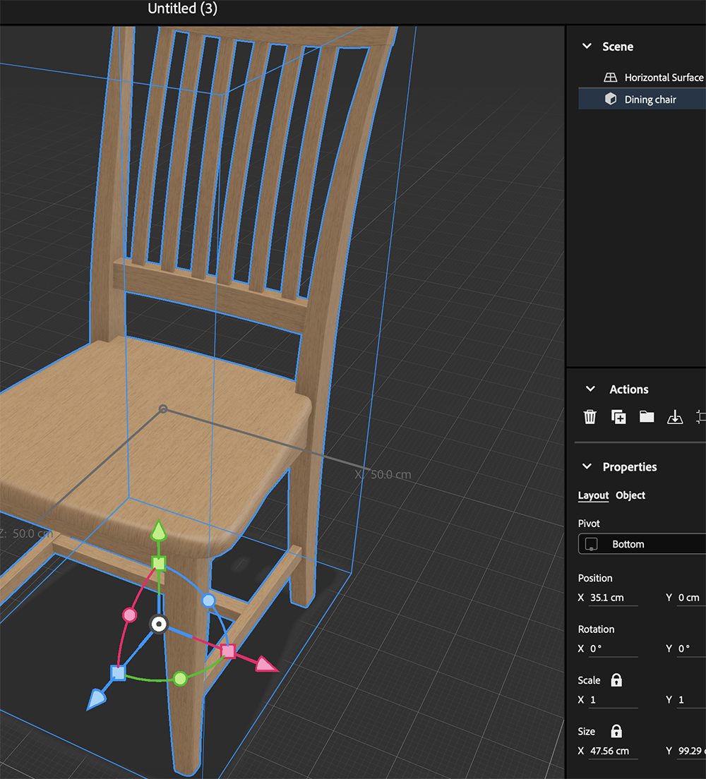 AR testing (object in the app)