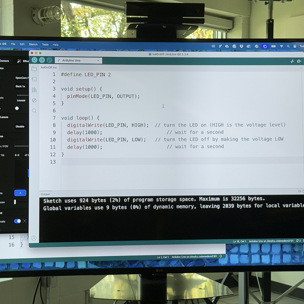 The code that we have to edit through Arduino, we still need to connect the Arduino with our laptop to make it editable.